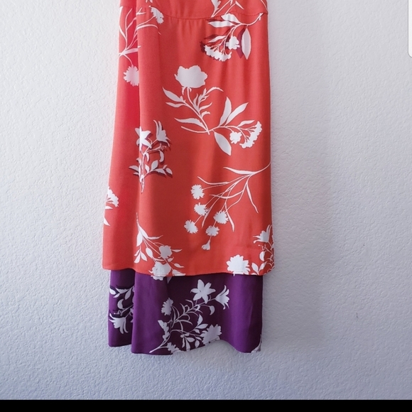 Ann Taylor Orange Purple Summer Dress ♥ - Picture 5 of 6